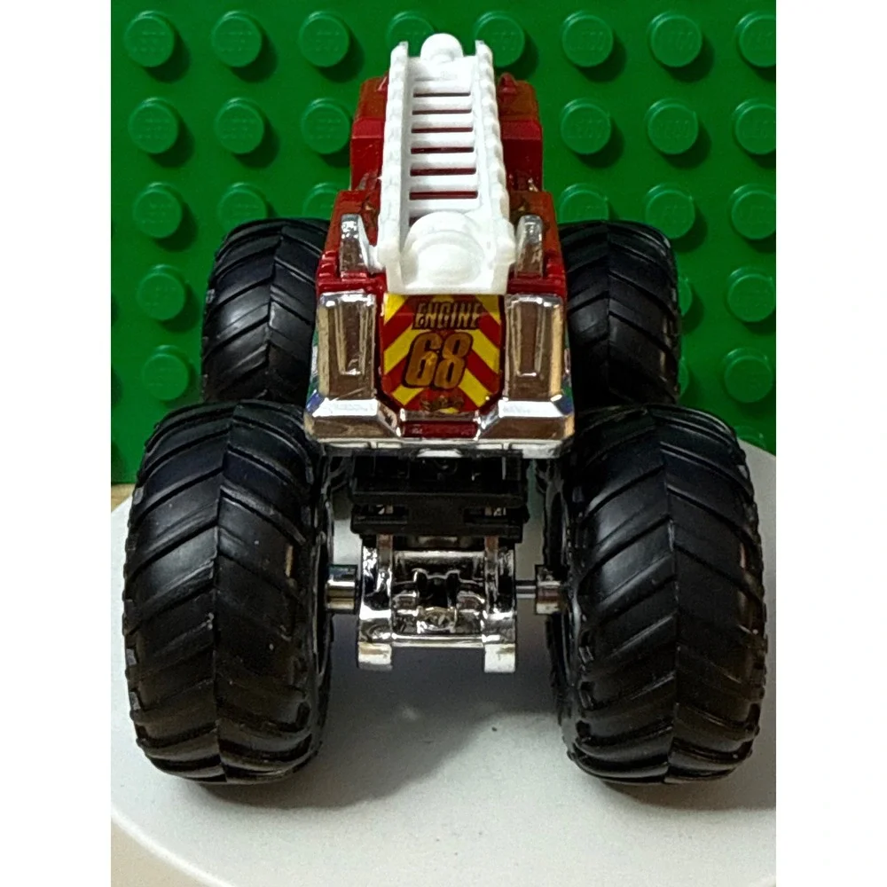 Hot Wheels Monster Trucks 5-Alarm Fire Truck Red Engine 68 Diecast 1:64 Scale